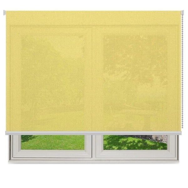 Partial Blackout Curtain - Anartisi Plain 1011 - Yellow Canary