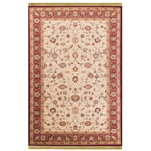 ΧΑΛΙ KLASSIK 1536A CREAM-CHERRY ΜΕ ΚΡΟΣΣΙ - SET067(2x140,1x200)  NewPlan