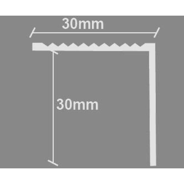 ΠΡΟΦΙΛ LAMINATE ΓΩΝΙΑ  ΑΣΗΜΙ  30Χ30Χ2750mm NewPlan