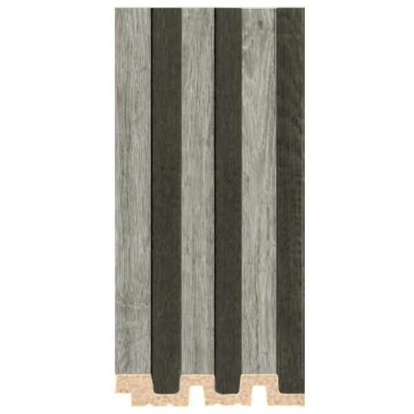 PS PANEL ΜΕ 3D ΠΗΧΑΚΙΑ 02/116 PIANO 12/122/2900mm GREY OAK/RUST NewPlan