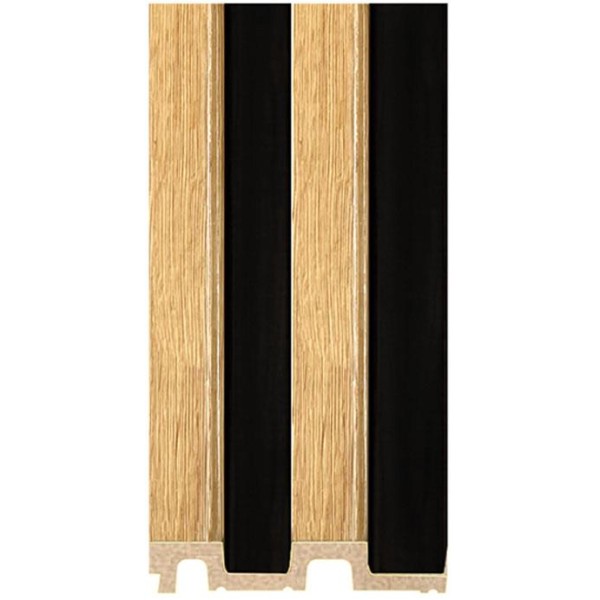 PS PANEL  ΜΕ 3D ΠΗΧΑΚΙΑ F4 RESIDENCE 21/122 mm  NAT.OAK/BLACK NewPlan